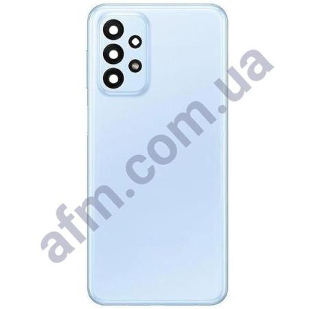 Задня кришка Samsung A235 Galaxy A23 блакитна Blue + Скло камери!