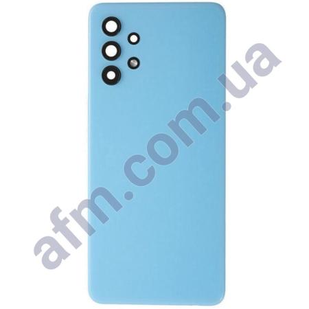 Задня кришка Samsung A325 Galaxy A32 2021 синя Awesome Blue + Скло камери
