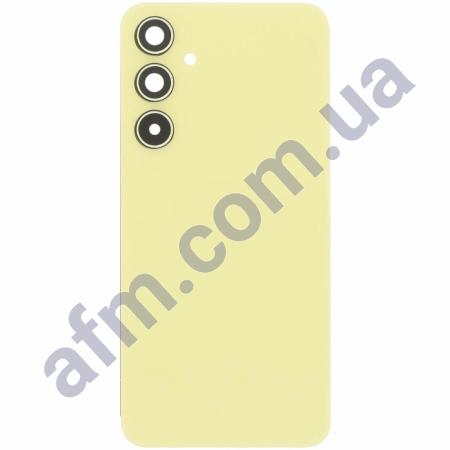 Задня кришка Samsung A356 Galaxy A35 Lemon жовта + Скло камери