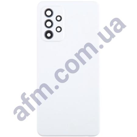 Задня кришка Samsung A525 Galaxy A52/ A526/ A528 біла Awesome White + Скло камери