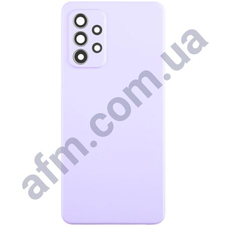 Задня кришка Samsung A525 Galaxy A52/ A526/ A528 фіолетова Awesome Violet + Скло камери