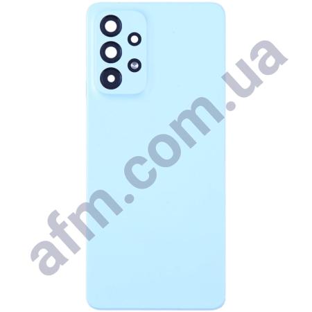 Задня кришка Samsung A536 Galaxy A53 5G блакитна + Скло камери