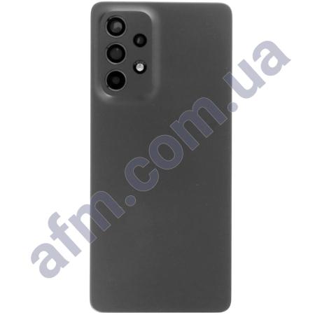 Задня кришка Samsung A536 Galaxy A53 5G чорна Black + Скло камери