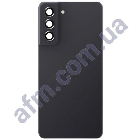Задня кришка Samsung G990 Galaxy S21 FE 5G чорна Graphite + Скло камери