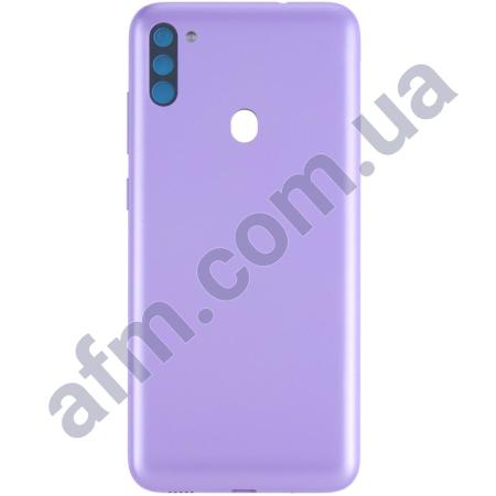 Задня кришка Samsung M115 Galaxy M11 фіолетова Violet + Скло камери