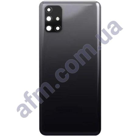 Задня кришка Samsung M317 Galaxy M31s чорна Mirage Black + Скло камери