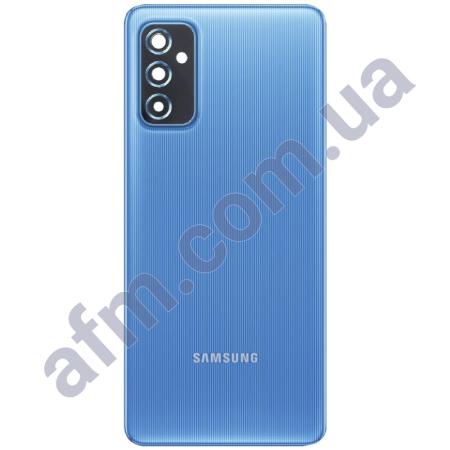 Задня кришка Samsung M526 Galaxy M52 блакитна Icy Blue + Скло камери