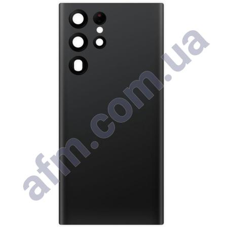 Задня кришка Samsung S908 Galaxy S22 Ultra 5G чорна Phantom Black + Скло камери