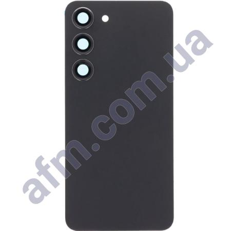 Задня кришка Samsung S911 Galaxy S23 чорна Phantom Black + Скло камери