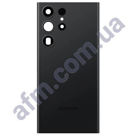 Задня кришка Samsung S918 Galaxy S23 Ultra чорна + Скло камери
