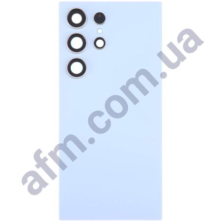 Задня кришка Samsung S928 Galaxy S24 Ultra синя Titanium Blue + Скло камери