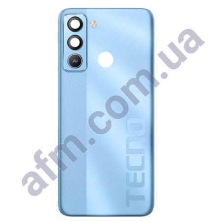 Задня кришка Tecno POP 5 LTE (BD4i) блакитна Ice Blue + Скло камери