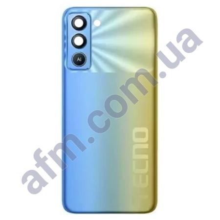 Задня кришка Tecno POP 5 Pro (BD4j/ BD4h) блакитна Sky Cyan + Скло камери!