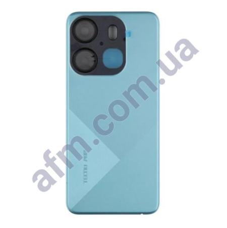 Задня кришка Tecno Spark GO 2023 (BF7n) синя Uyuni Blue + Скло камери