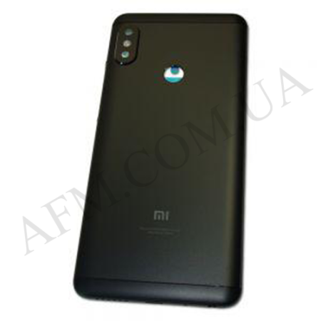 Задня кришка Xiaomi Redmi Note 5/ Redmi Note 5 Pro чорна + Скло камери