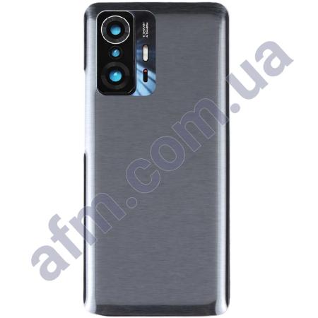 Задня кришка Xiaomi 11T/ 11T Pro сіра Meteorite Gray + Скло камери