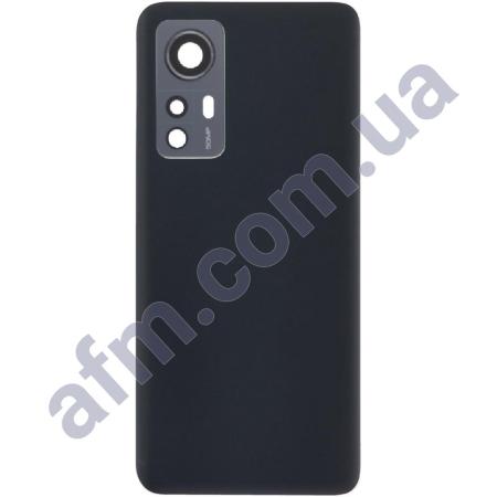 Задня кришка Xiaomi 12/ 12X чорна + Скло камери