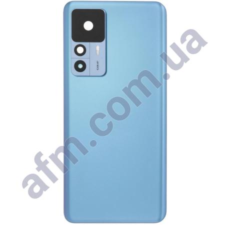 Задня кришка Xiaomi 12T синя + Скло камери