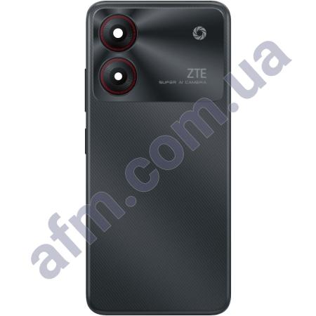 Задня кришка ZTE Blade A34 сіра + Скло камери