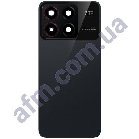 Задня кришка ZTE Blade A35 чорна + Скло камери