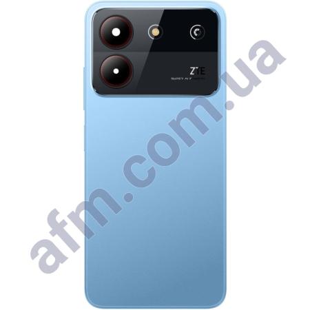 Задня кришка ZTE Blade A54 блакитна + Скло камери
