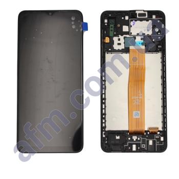 Дисплей Samsung сервісний A022 Galaxy A02 чорний + рамка GH82-25250B