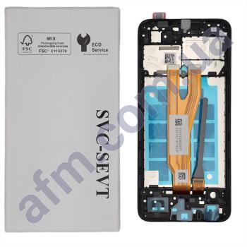 Дисплей Samsung сервисный A032F Galaxy A03 Core чёрный + рамка GH81-21711A