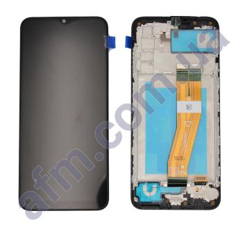 Дисплей Samsung сервісний A037F Galaxy A03S чорний (жёлтый шлейф) + рамка GH81-21232A