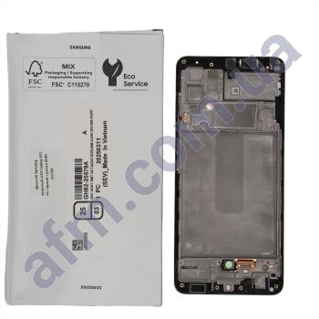 Дисплей Samsung сервисный A325 Galaxy A32 4G чёрный + рамка GH82-25579A