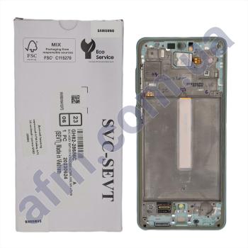 Дисплей Samsung сервісний A736 Galaxy A73 5G зелений + рамка GH82-28884C