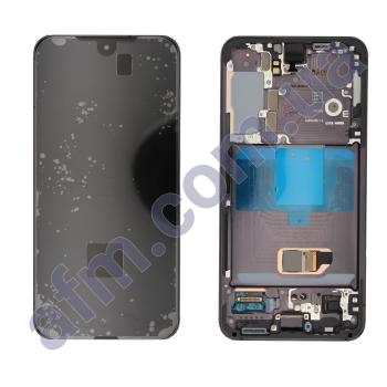 Дисплей Samsung сервисный S901 Galaxy S22 чёрный + рамка GH82-27520A