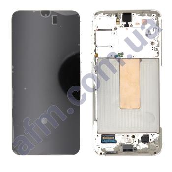 Дисплей Samsung сервисный S916 Galaxy S23 Plus чёрный + рамка белая GH82-30477E