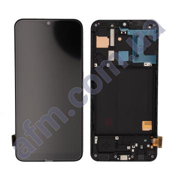 Дисплей Samsung A405 Galaxy A40 INCELL чёрный + рамка