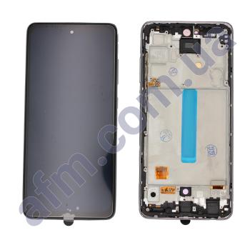 Дисплей Samsung A528 Galaxy A52s OLED чорний + рамка сіра