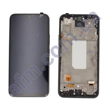 Дисплей Samsung A546F Galaxy A54 OLED (Small LCD) чёрный + рамка