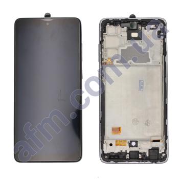 Дисплей Samsung A725F Galaxy A72 OLED (Small LCD) чёрный + рамка