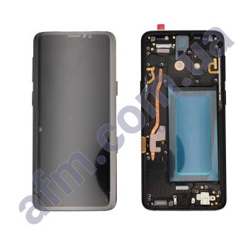 Дисплей Samsung G960F Galaxy S9 OLED (Small LCD) чёрный + рамка