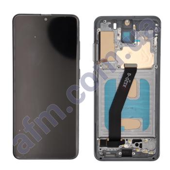Дисплей Samsung G980F Galaxy S20/ G981B TFT чёрный + рамка серая