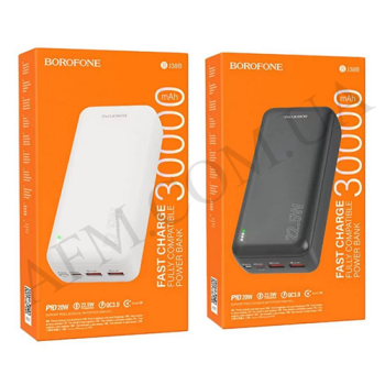 Зовнішній акумулятор (Power Bank) Borofone BJ38B 22.5W + PD20W (30000 mAh) чорний