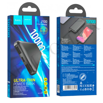Зовнішній акумулятор (Power Bank) Hoco J100 (10000 mAh) чорний