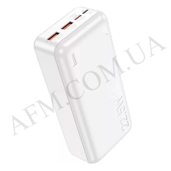 Зовнішній акумулятор (Power Bank) Hoco J101B PD20W + QC3.0 22.5W (30000 mAh) білий