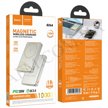 Зовнішній акумулятор (Power Bank) Hoco Q26A PD 20W бездротовий (10000 mAh) золотий