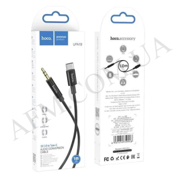 Кабель AUX Hoco UPA19 (Type-C to 3.5mm) чорний