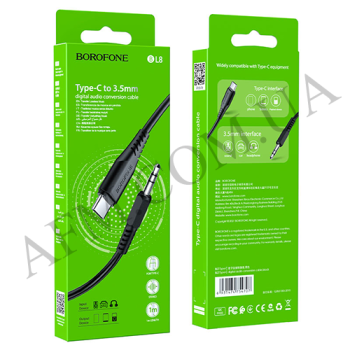 Кабель AUX Borofone BL8 Type-C - Jack 3.5 чорний!