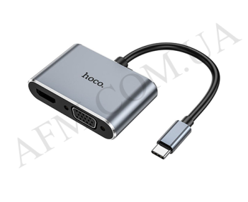 Перехідник HUB HB30 (Type-C to HDTV + VGA + USB3.0 + PD)!