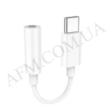 Перехідник Hoco LS35 Type C на 3.5 білий