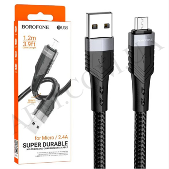 USB кабель Borofone BU35 Micro USB чорний