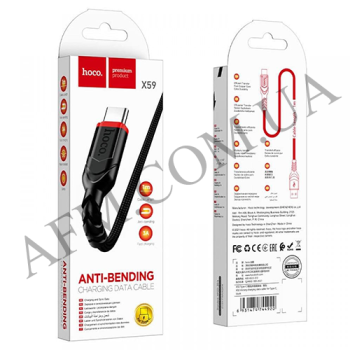 USB кабель Hoco X59 Micro USB (1000mm) чорний