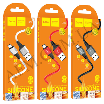 USB кабель Hoco X86 Micro USB (1000mm) чорний