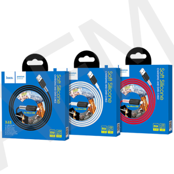 USB кабель Hoco X48 Soft Micro USB 2.4A (1000mm) червоний